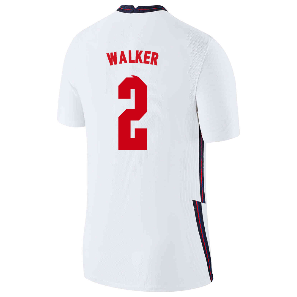 Mujer Selección de fútbol de Inglaterra Camiseta Kyle Walker #2 1ª Equipación Blanco 2021 Chile