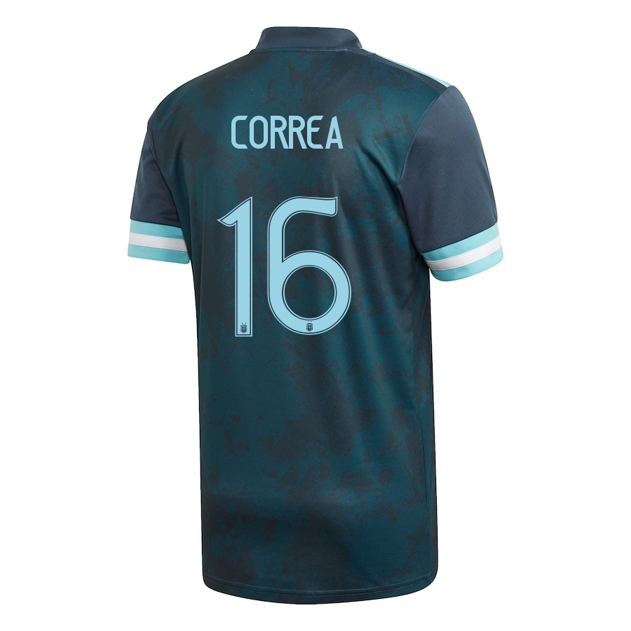 Mujer Selección de fútbol de Argentina Camiseta Joaquin Correa #16 2ª Equipación Azul oscuro 2021 Chile