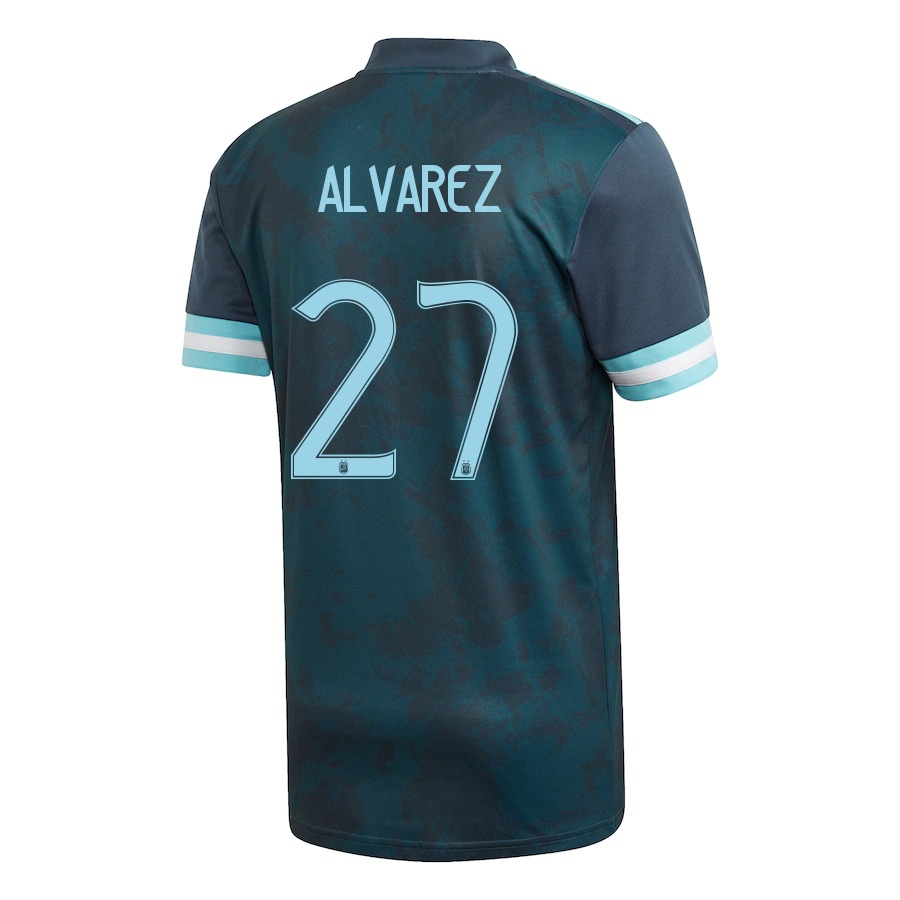 Mujer Selección de fútbol de Argentina Camiseta Julian Alvarez #27 2ª Equipación Azul oscuro 2021 Chile