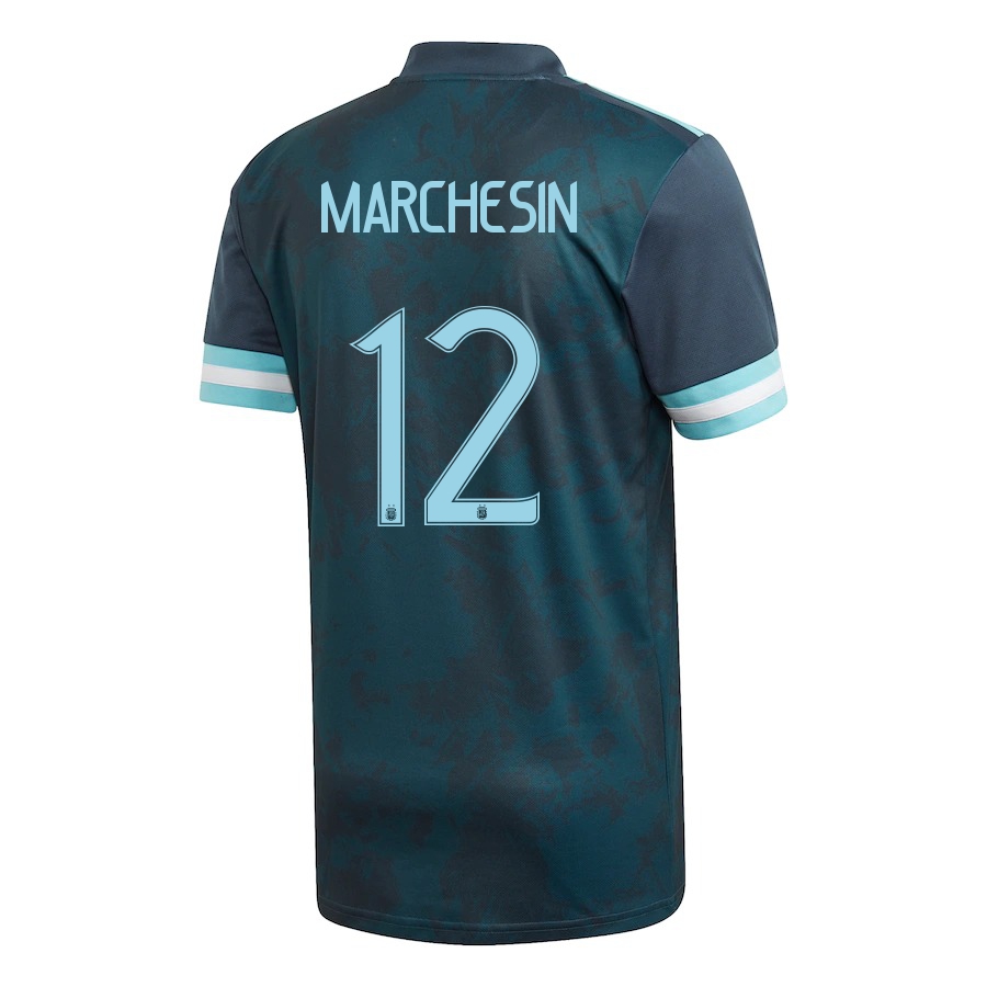 Mujer Selección De Fútbol De Argentina Camiseta Agustin Marchesin #12 2ª Equipación Azul Oscuro 2021 Chile