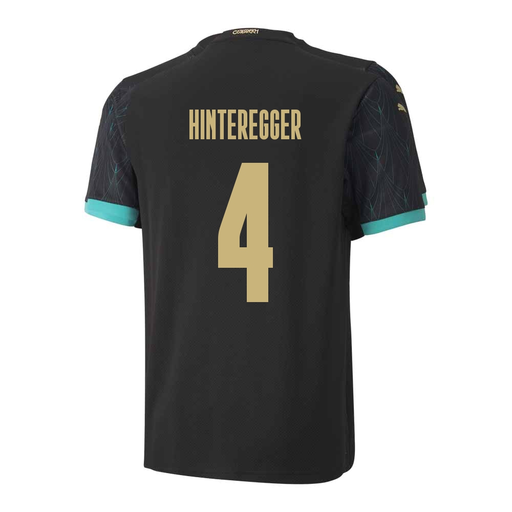 Mujer Selección de fútbol de Austria Camiseta Martin Hinteregger #4 2ª Equipación Negro 2021 Chile