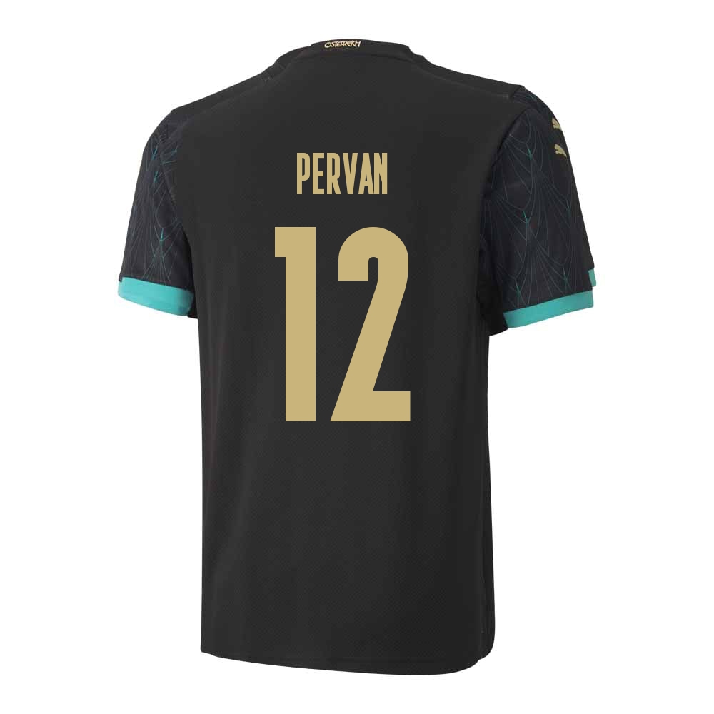Mujer Selección de fútbol de Austria Camiseta Pavao Pervan #12 2ª Equipación Negro 2021 Chile
