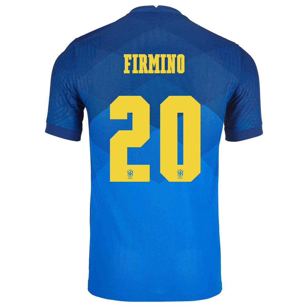 Mujer Selección de fútbol de Brasil Camiseta Roberto Firmino #20 2ª Equipación Azul 2021 Chile