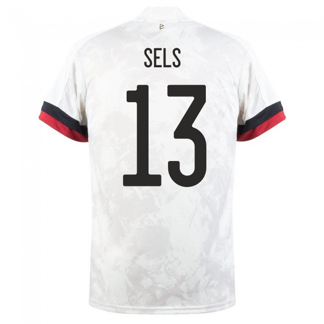 Mujer Selección de fútbol de Bélgica Camiseta Matz Sels #13 2ª Equipación Blanco negro 2021 Chile