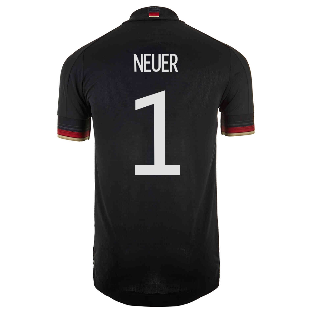 Mujer Selección de fútbol de Alemania Camiseta Manuel Neuer #1 2ª Equipación Negro 2021 Chile