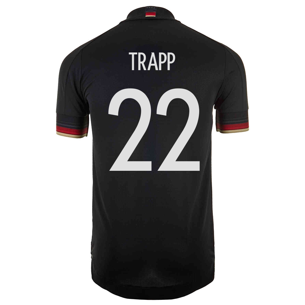 Mujer Selección de fútbol de Alemania Camiseta Kevin Trapp #22 2ª Equipación Negro 2021 Chile