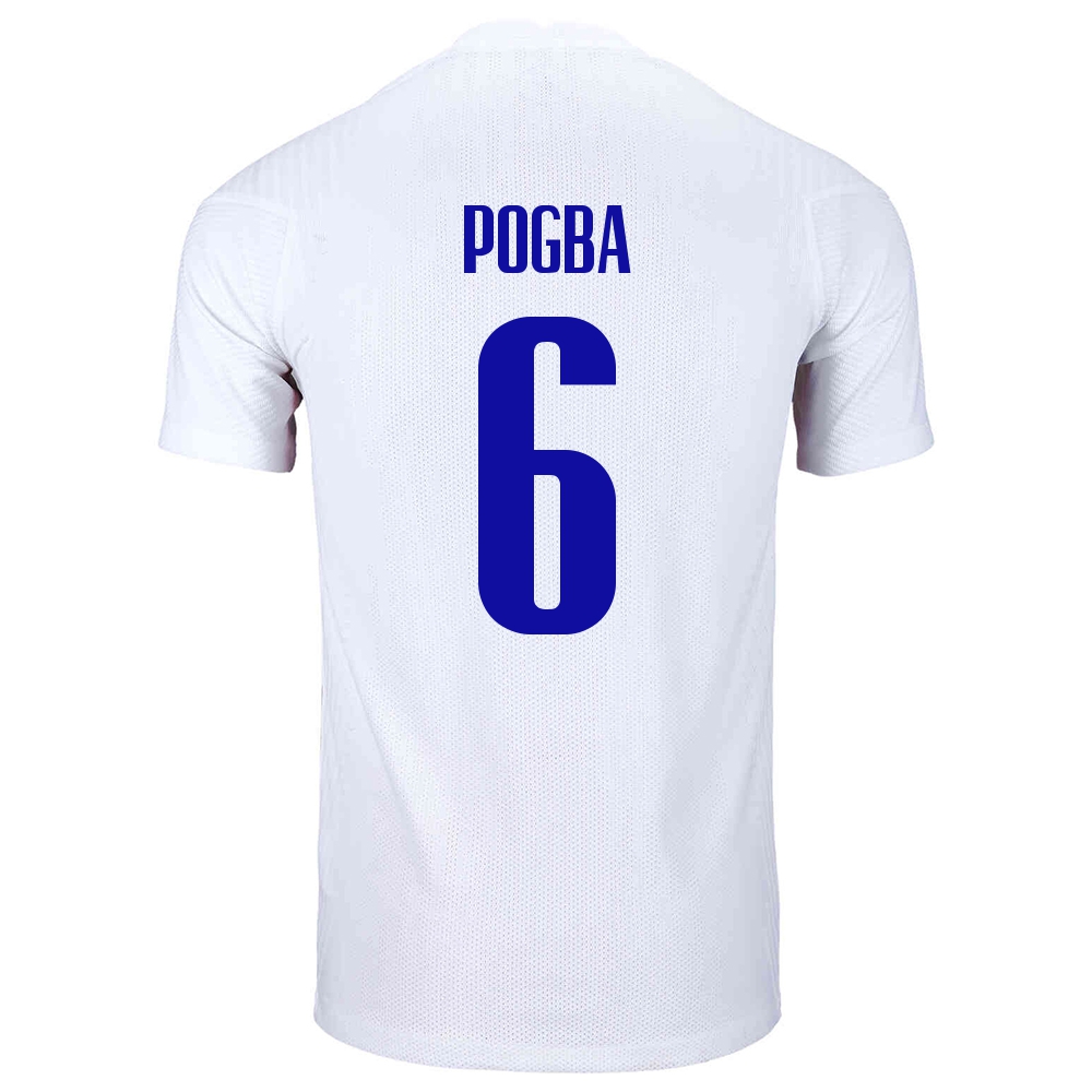 Mujer Selección de fútbol de Francia Camiseta Paul Pogba #6 2ª Equipación Blanco 2021 Chile