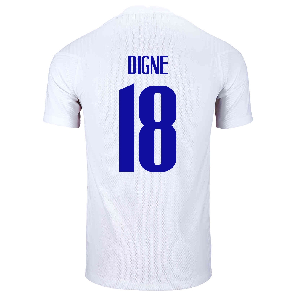 Niño Selección De Fútbol De Francia Camiseta Lucas Digne #18 2ª Equipación Blanco 2021 Chile