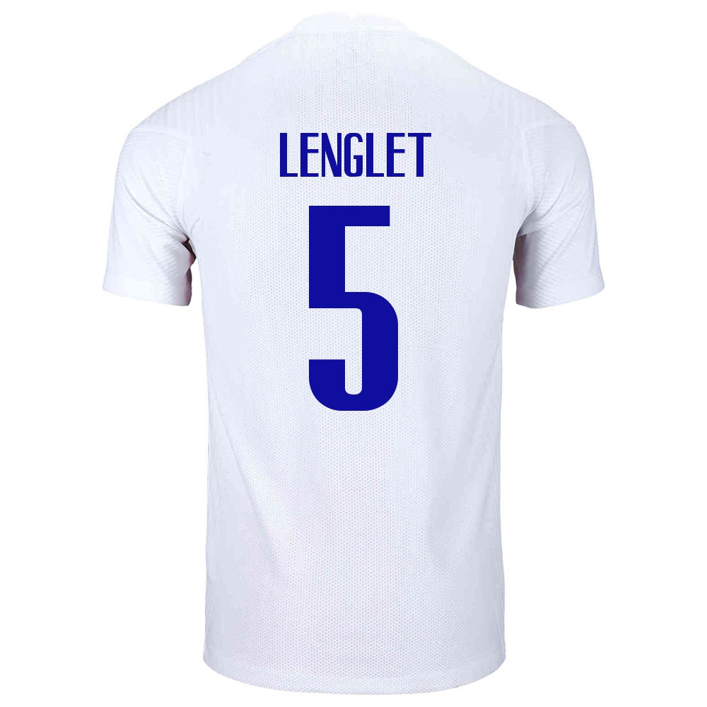 Mujer Selección de fútbol de Francia Camiseta Clement Lenglet #5 2ª Equipación Blanco 2021 Chile