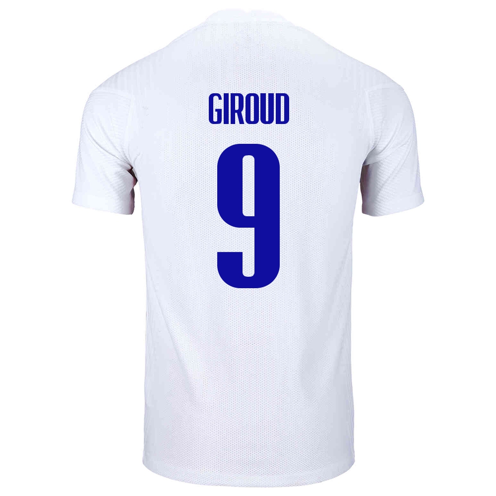 Mujer Selección de fútbol de Francia Camiseta Olivier Giroud #9 2ª Equipación Blanco 2021 Chile