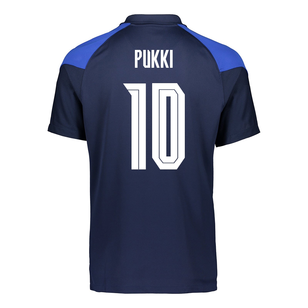 Mujer Selección de fútbol de Finlandia Camiseta Teemu Pukki #10 2ª Equipación Azul oscuro 2021 Chile