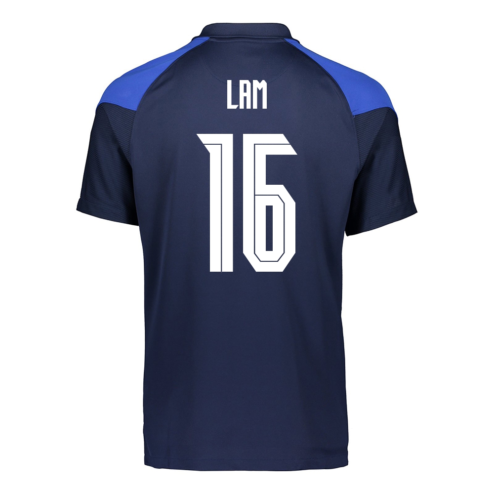 Mujer Selección de fútbol de Finlandia Camiseta Thomas Lam #16 2ª Equipación Azul oscuro 2021 Chile