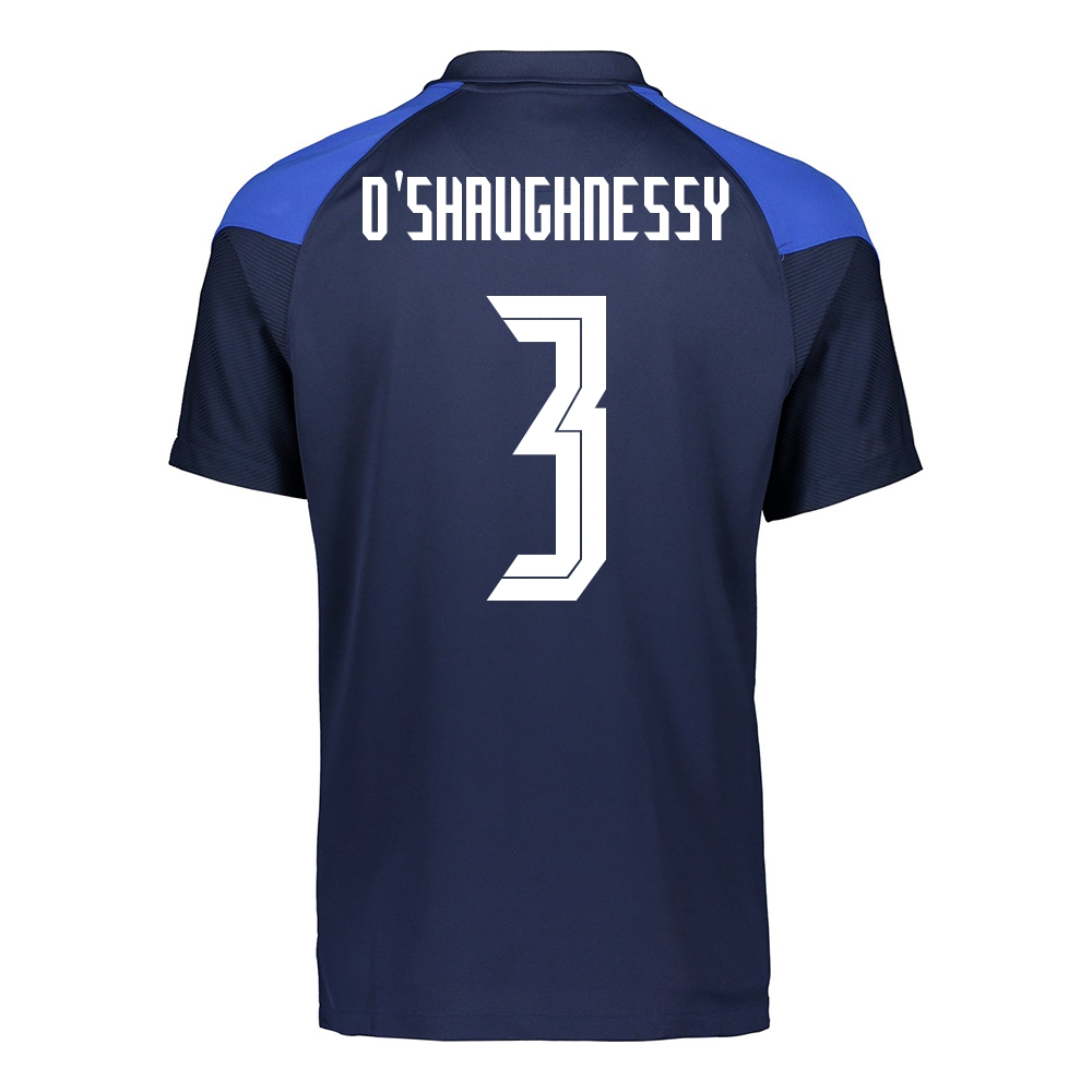 Mujer Selección de fútbol de Finlandia Camiseta Daniel O'Shaughnessy #3 2ª Equipación Azul oscuro 2021 Chile