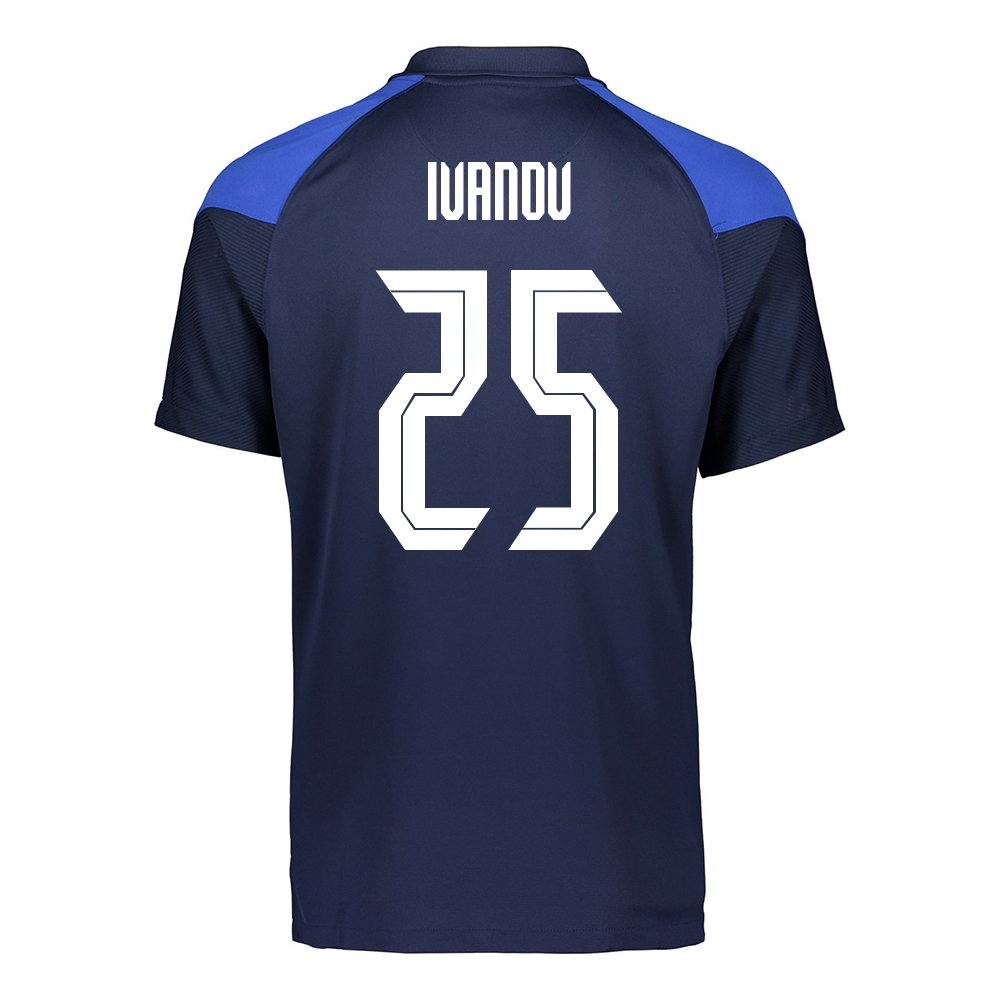 Mujer Selección de fútbol de Finlandia Camiseta Robert Ivanov #25 2ª Equipación Azul oscuro 2021 Chile