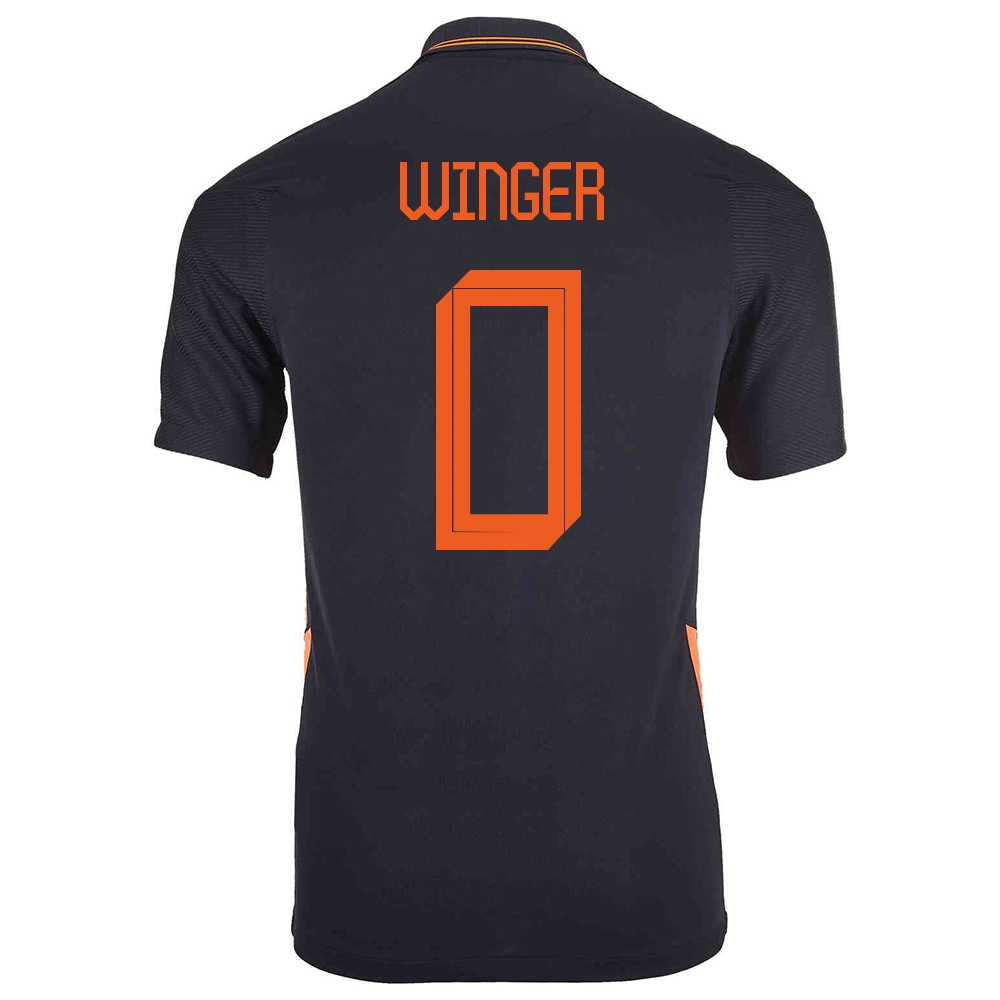 Mujer Selección De Fútbol De Los Países Bajos Camiseta Right Winger #0 2ª Equipación Negro 2021 Chile