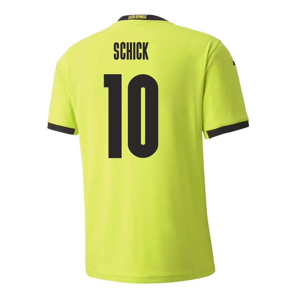 Mujer Selección de fútbol de la República Checa Camiseta Patrik Schick #10 2ª Equipación Verde claro 2021 Chile