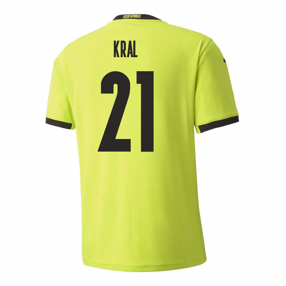 Mujer Selección de fútbol de la República Checa Camiseta Alex Kral #21 2ª Equipación Verde claro 2021 Chile