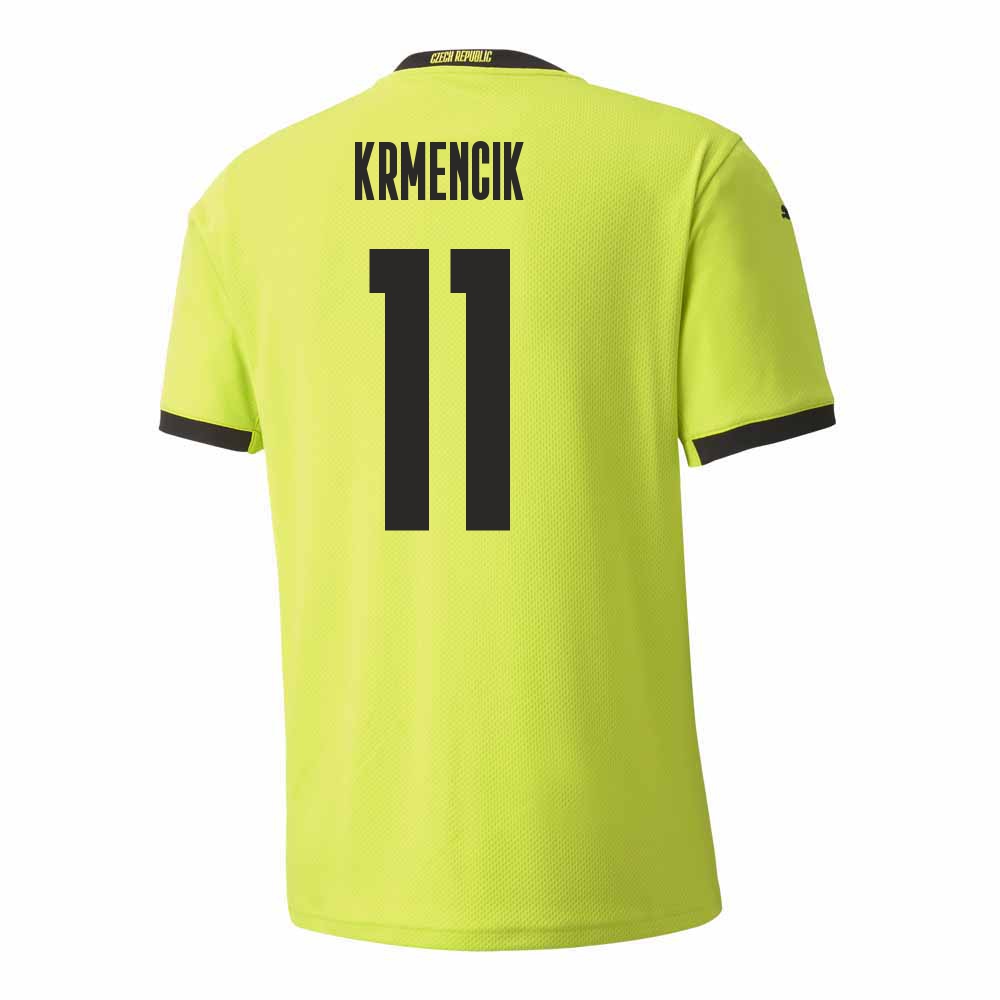 Mujer Selección de fútbol de la República Checa Camiseta Michael Krmencik #11 2ª Equipación Verde claro 2021 Chile