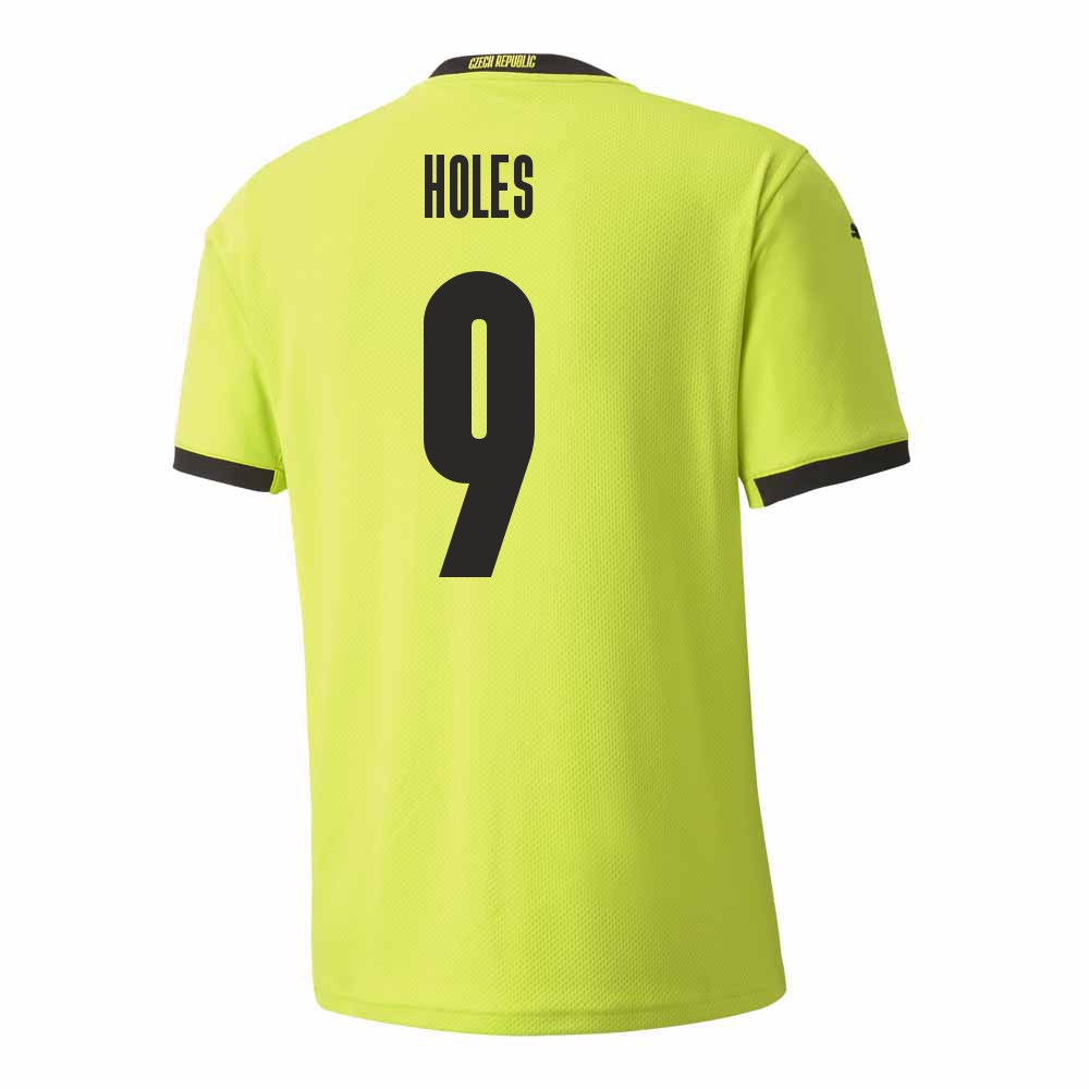 Mujer Selección de fútbol de la República Checa Camiseta Tomas Holes #9 2ª Equipación Verde claro 2021 Chile