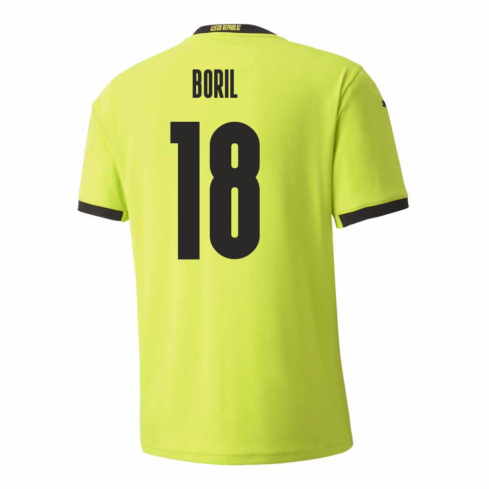 Mujer Selección de fútbol de la República Checa Camiseta Jan Boril #18 2ª Equipación Verde claro 2021 Chile