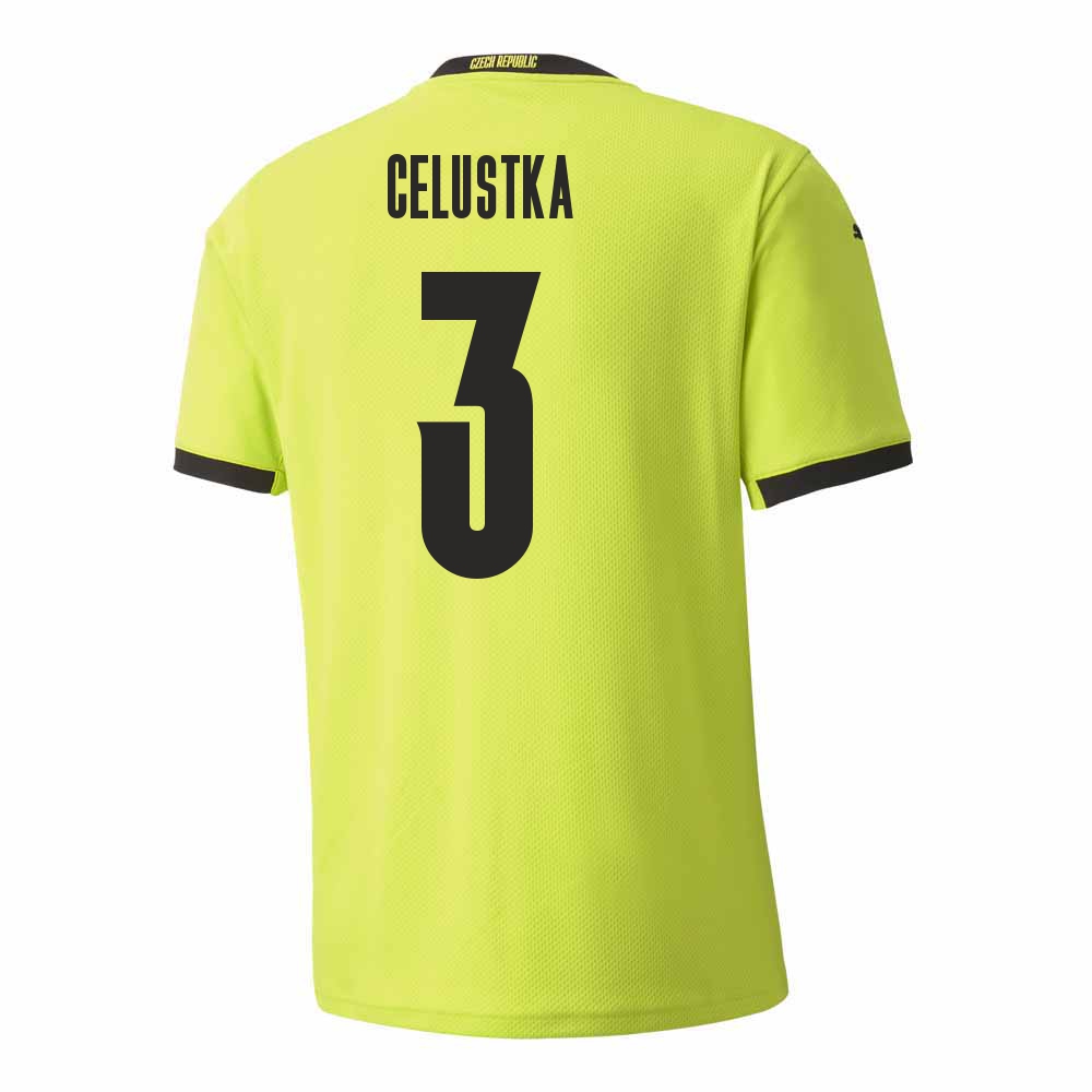 Mujer Selección de fútbol de la República Checa Camiseta Ondrej Celustka #3 2ª Equipación Verde claro 2021 Chile