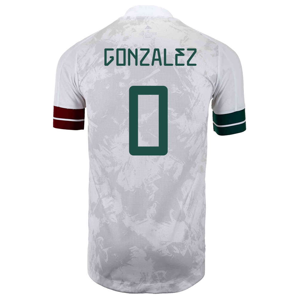Mujer Selección de fútbol de México Camiseta Hugo Gonzalez #0 2ª Equipación Blanco negro 2021 Chile