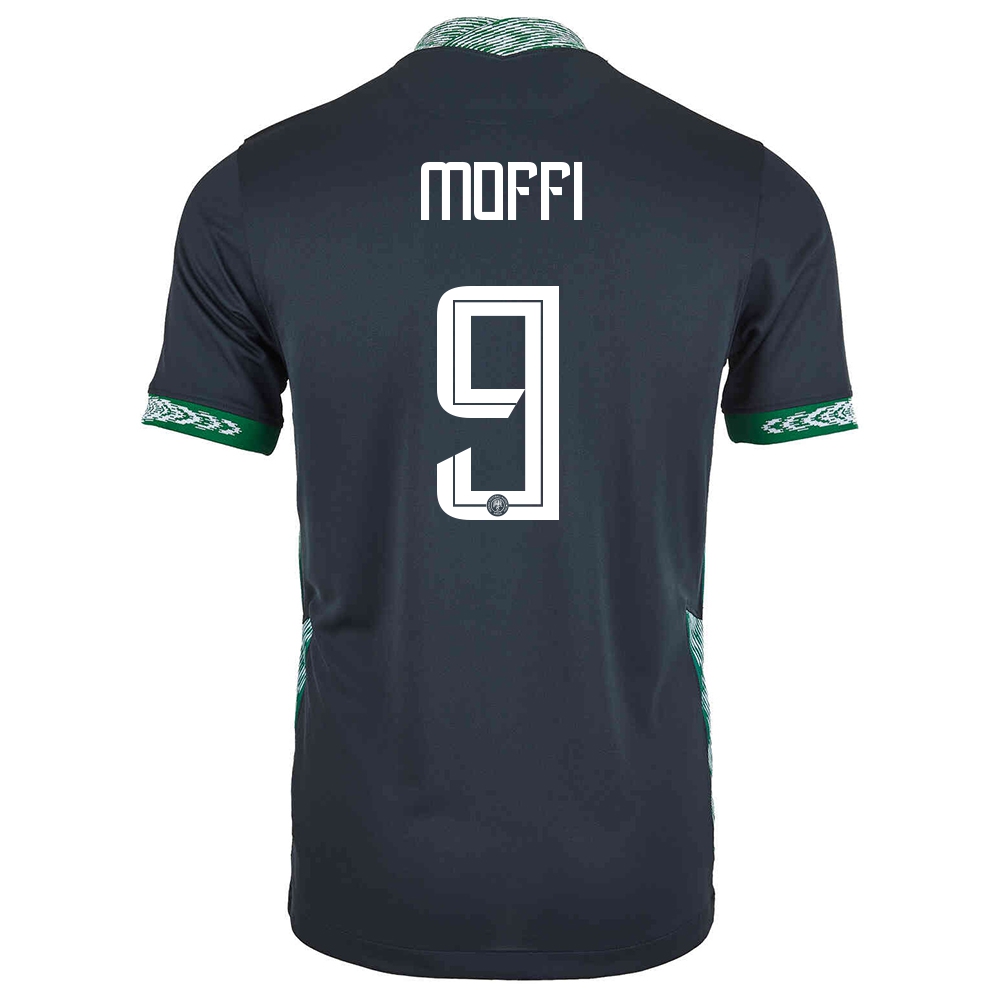 Mujer Selección de fútbol de Nigeria Camiseta Terem Moffi #9 2ª Equipación Negro 2021 Chile