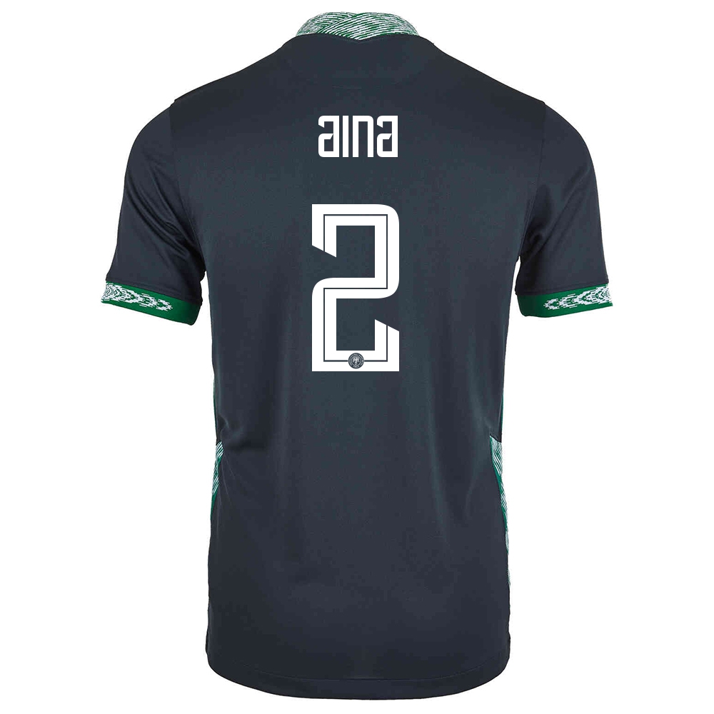 Mujer Selección de fútbol de Nigeria Camiseta Ola Aina #2 2ª Equipación Negro 2021 Chile