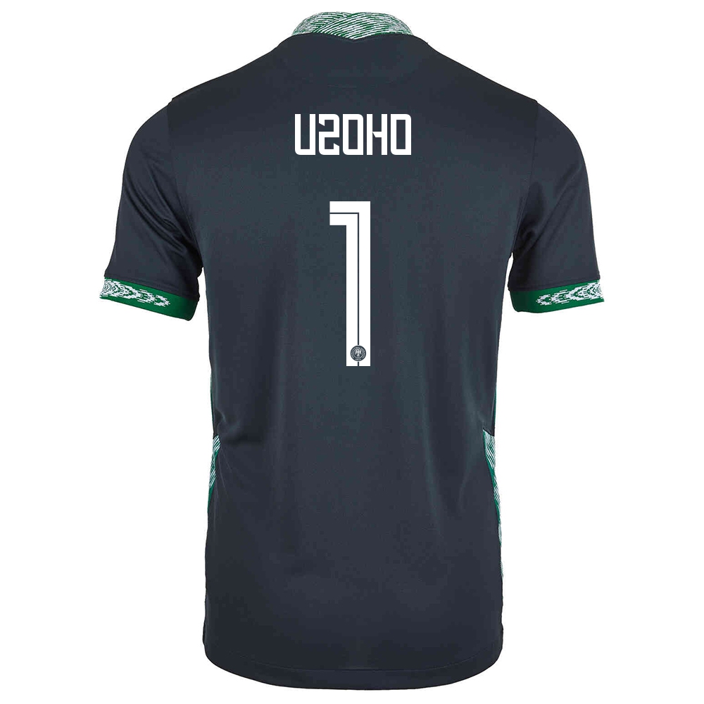 Mujer Selección de fútbol de Nigeria Camiseta Francis Uzoho #1 2ª Equipación Negro 2021 Chile