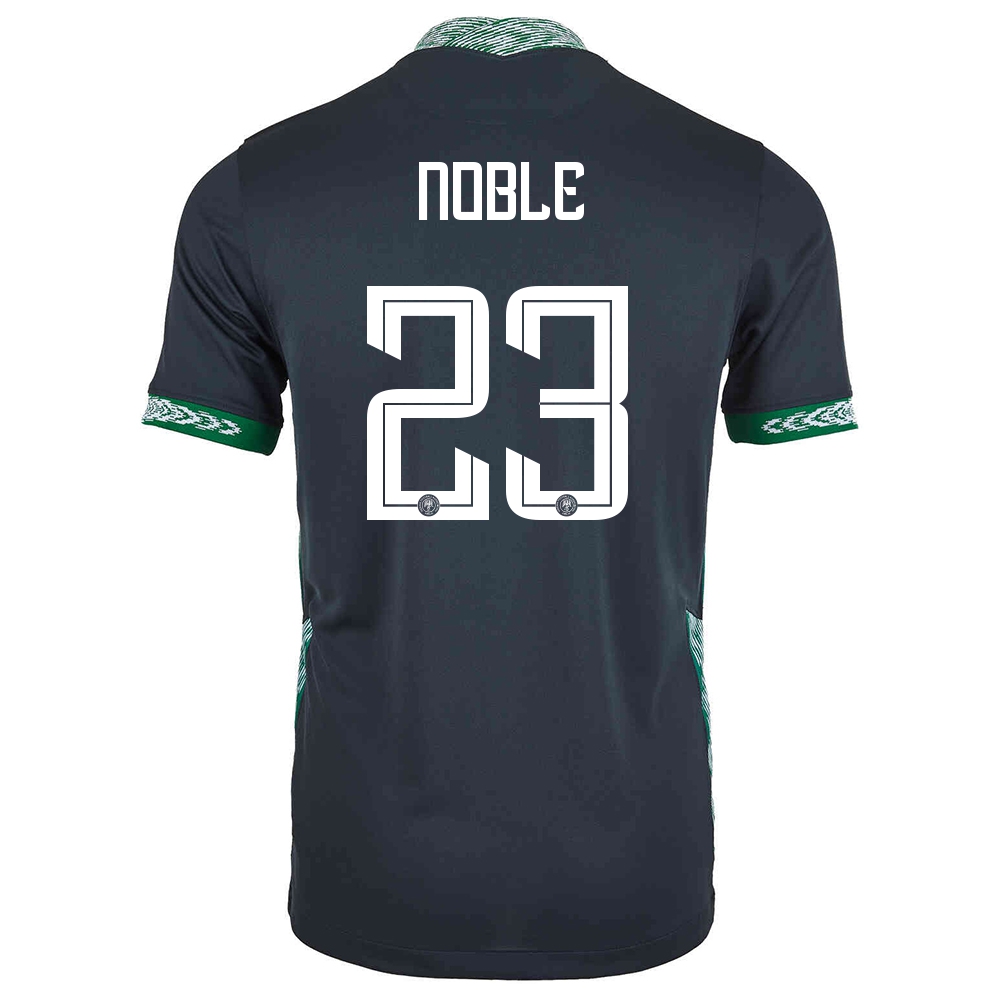 Mujer Selección de fútbol de Nigeria Camiseta John Noble #23 2ª Equipación Negro 2021 Chile