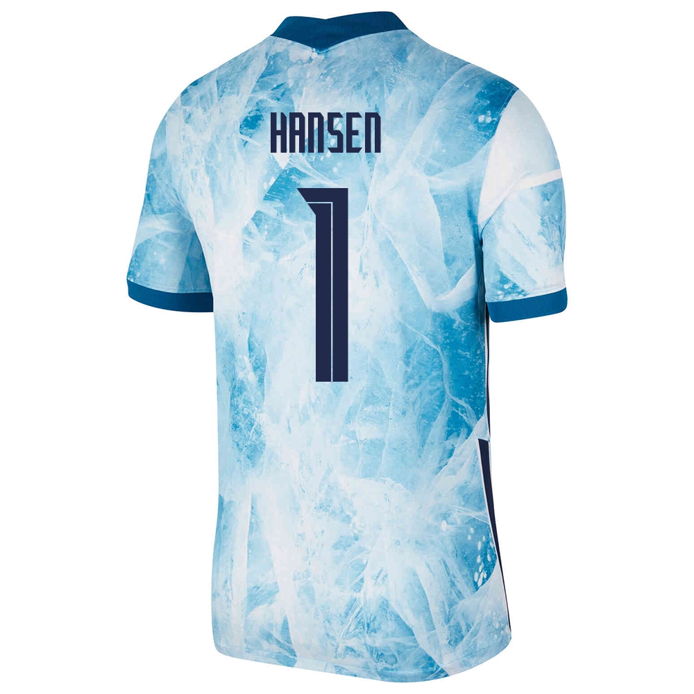 Mujer Selección de fútbol de Noruega Camiseta Andre Hansen #1 2ª Equipación Azul claro 2021 Chile