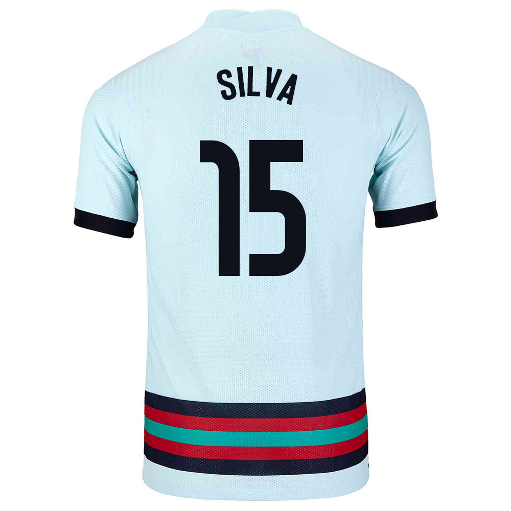 Mujer Selección de fútbol de Portugal Camiseta Rafa Silva #15 2ª Equipación Azul claro 2021 Chile