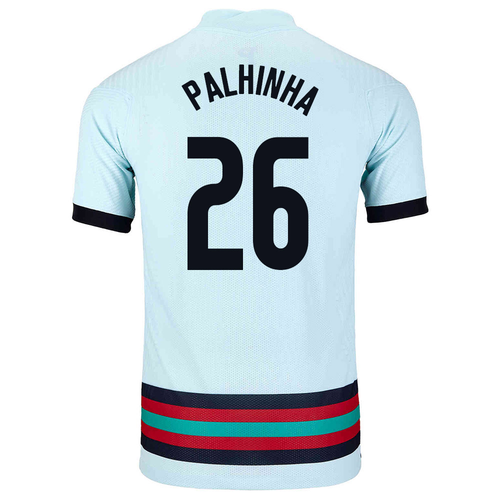Mujer Selección de fútbol de Portugal Camiseta Joao Palhinha #26 2ª Equipación Azul claro 2021 Chile
