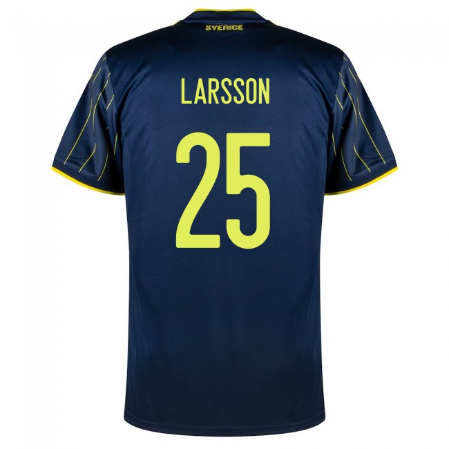 Mujer Selección de fútbol de Suecia Camiseta Jordan Larsson #25 2ª Equipación Azul oscuro 2021 Chile