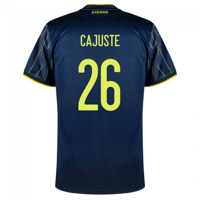 Mujer Selección de fútbol de Suecia Camiseta Jens Cajuste #26 2ª Equipación Azul oscuro 2021 Chile