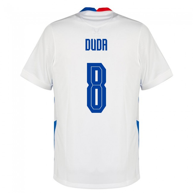 Mujer Selección de fútbol de Eslovaquia Camiseta Ondrej Duda #8 2ª Equipación Blanco 2021 Chile