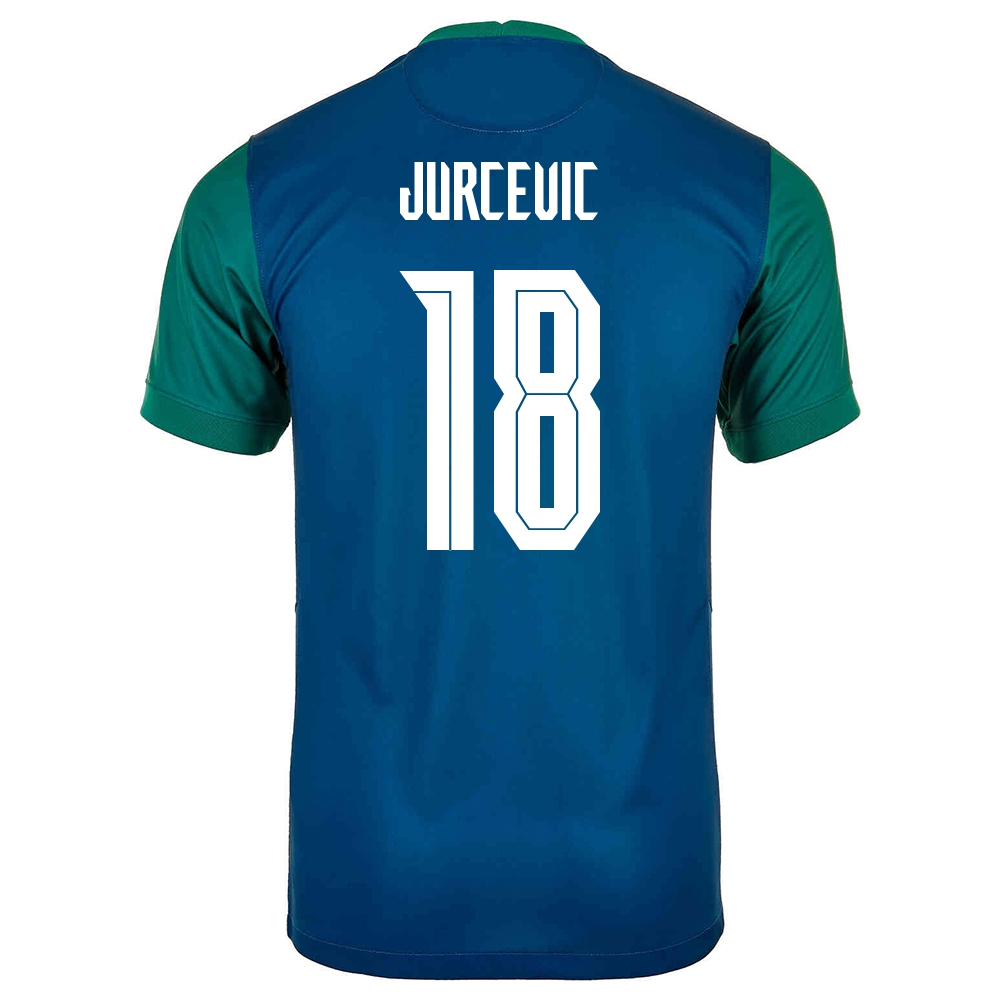 Mujer Selección de fútbol de Eslovenia Camiseta Mario Jurcevic #18 2ª Equipación Verde 2021 Chile