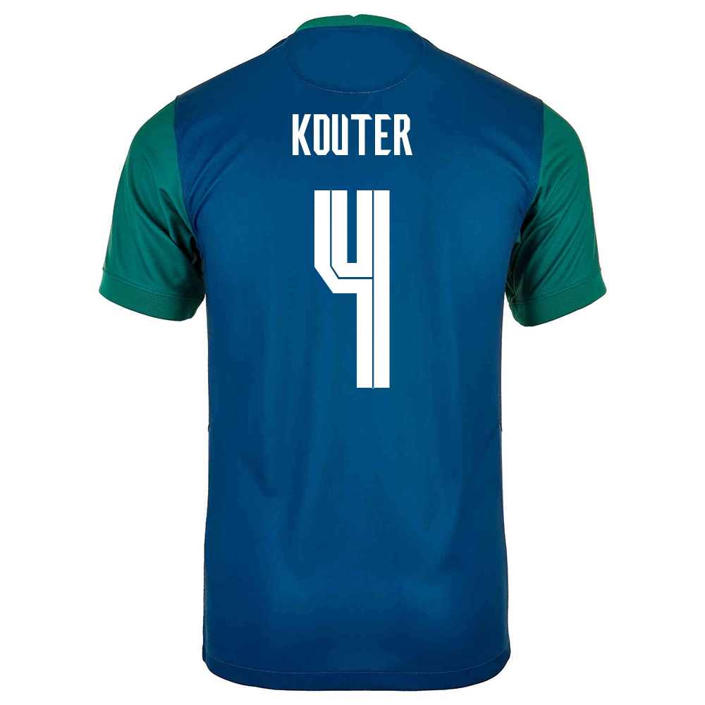 Mujer Selección de fútbol de Eslovenia Camiseta Nino Kouter #4 2ª Equipación Verde 2021 Chile