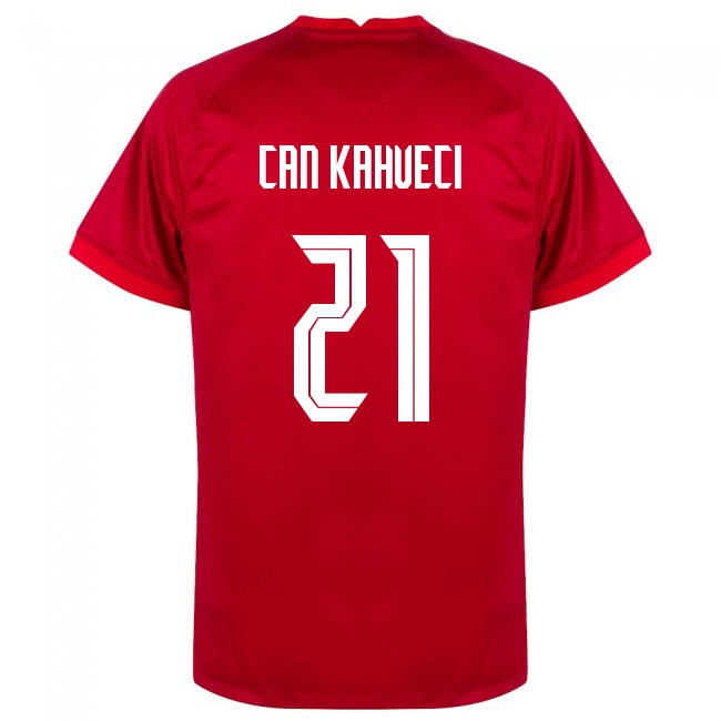 Mujer Selección de fútbol de Turquía Camiseta Irfan Can Kahveci #21 2ª Equipación Rojo 2021 Chile