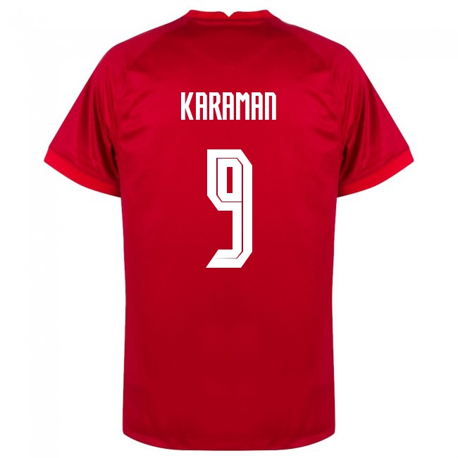 Mujer Selección de fútbol de Turquía Camiseta Kenan Karaman #9 2ª Equipación Rojo 2021 Chile