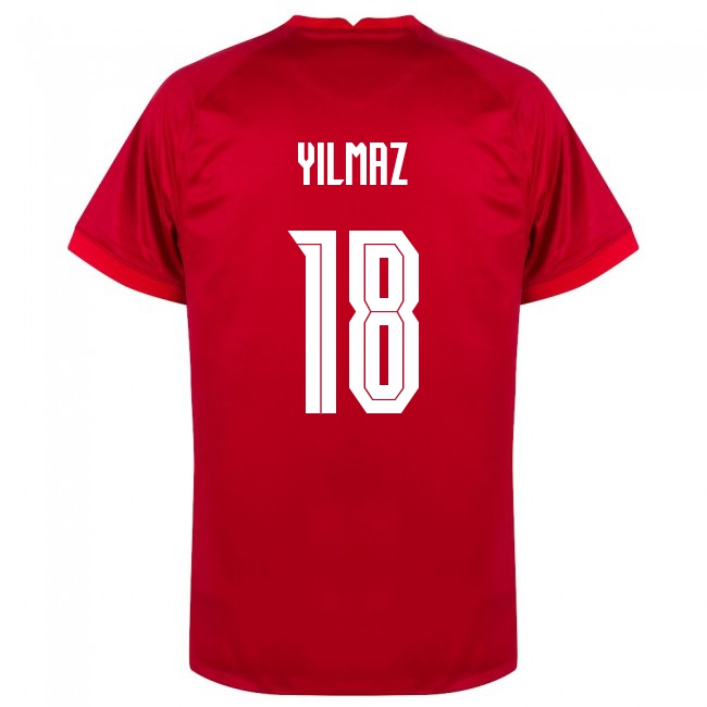 Mujer Selección de fútbol de Turquía Camiseta Ridvan Yilmaz #18 2ª Equipación Rojo 2021 Chile