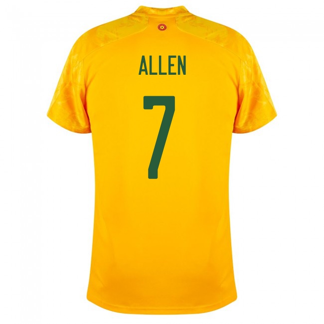 Mujer Selección de fútbol de Gales Camiseta Joe Allen #7 2ª Equipación Amarillo 2021 Chile