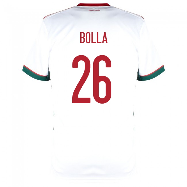 Mujer Selección De Fútbol De Hungría Camiseta Bendeguz Bolla #26 2ª Equipación Blanco 2021 Chile