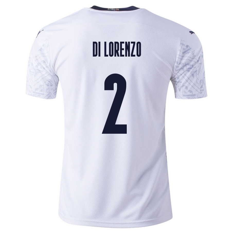 Mujer Selección de fútbol de Italia Camiseta Giovanni Di Lorenzo #2 2ª Equipación Blanco 2021 Chile