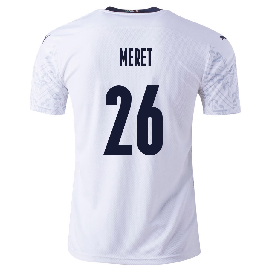 Mujer Selección de fútbol de Italia Camiseta Alex Meret #26 2ª Equipación Blanco 2021 Chile