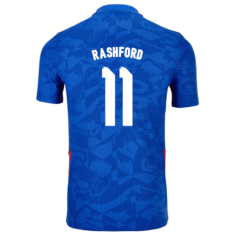 Mujer Selección de fútbol de Inglaterra Camiseta Marcus Rashford #11 2ª Equipación Azul 2021 Chile