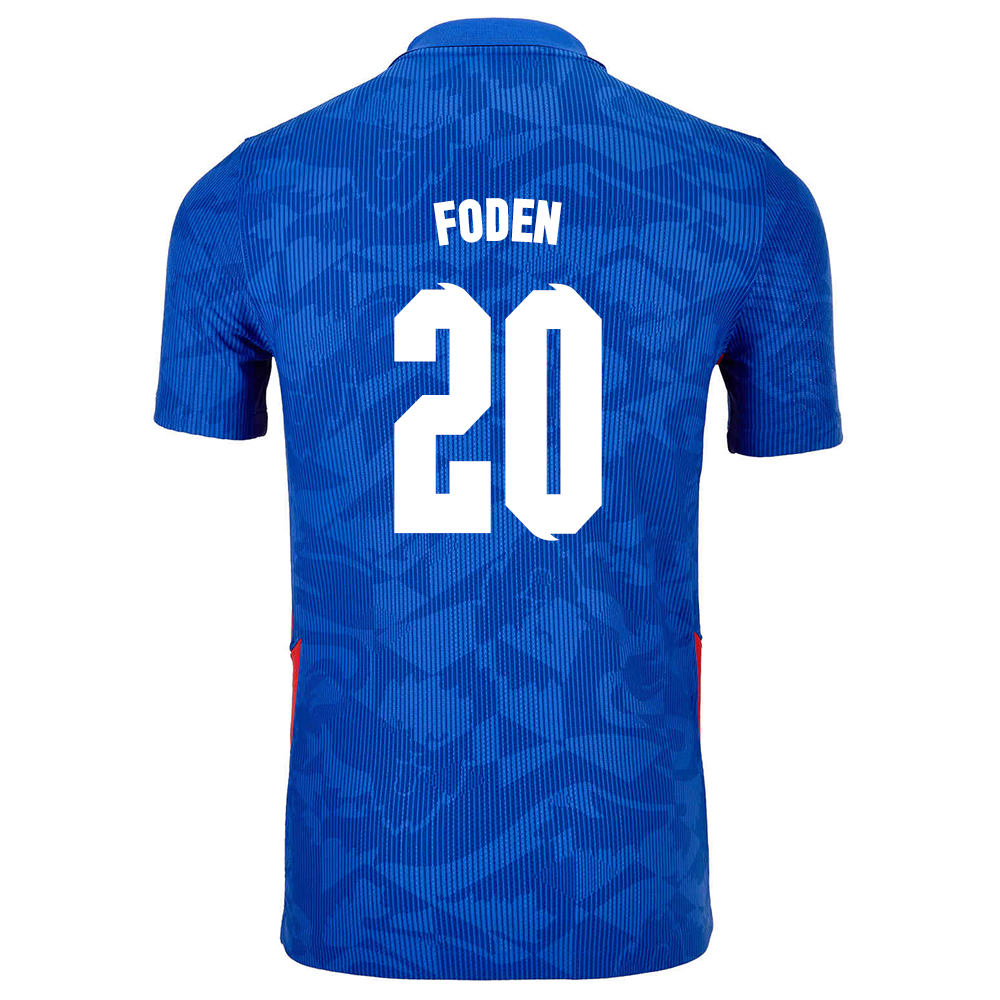 Mujer Selección de fútbol de Inglaterra Camiseta Phil Foden #20 2ª Equipación Azul 2021 Chile