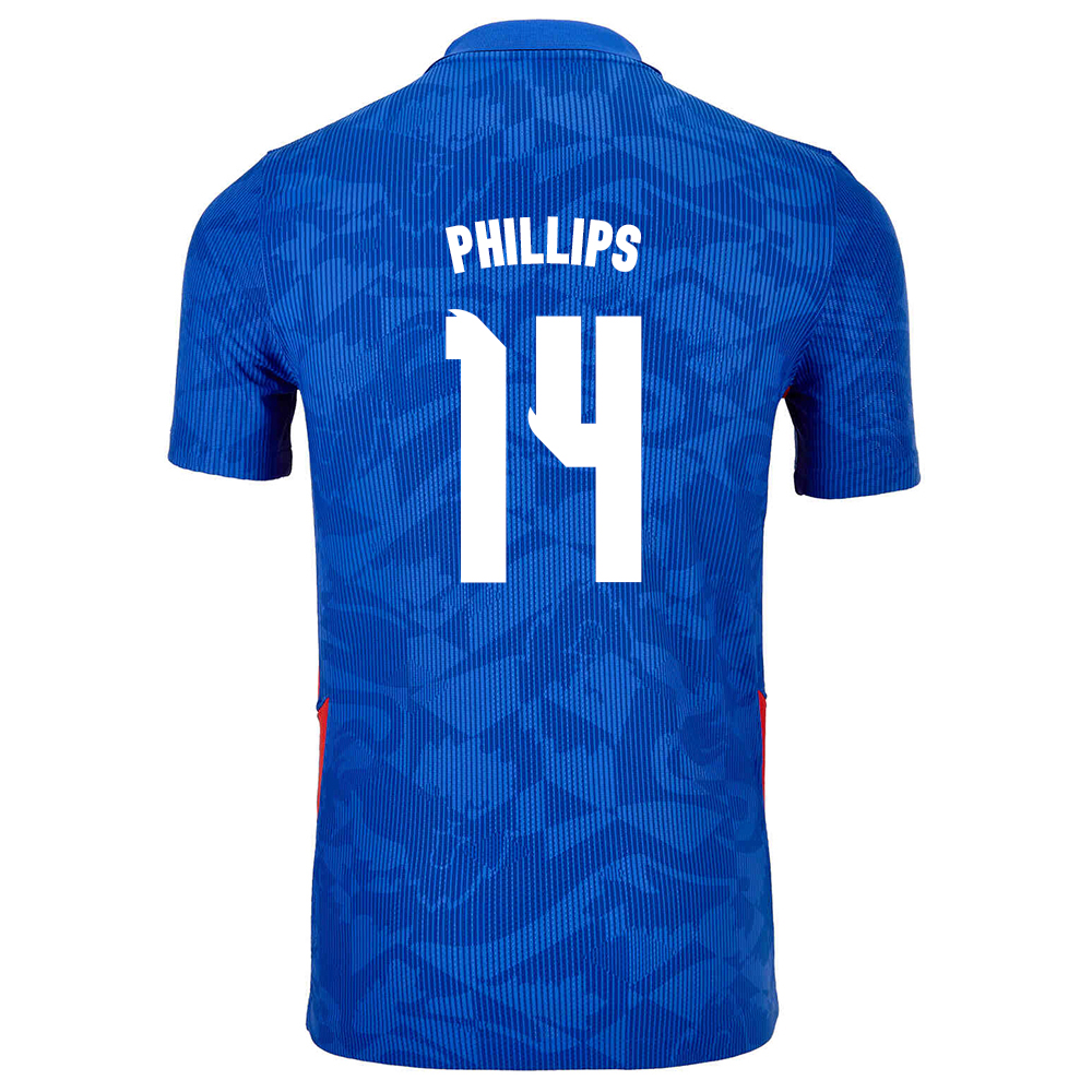 Mujer Selección de fútbol de Inglaterra Camiseta Kalvin Phillips #14 2ª Equipación Azul 2021 Chile