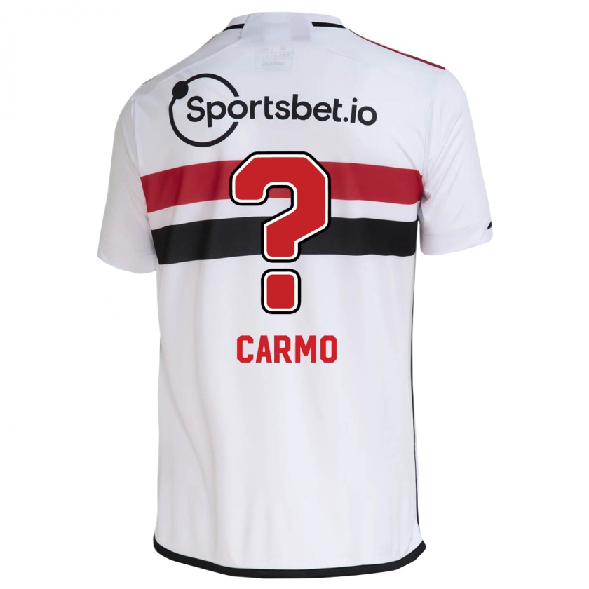 Kandiny Niño Camiseta Henrique Carmo #0 Blanco 1ª Equipación 2023/24 La Camisa Chile