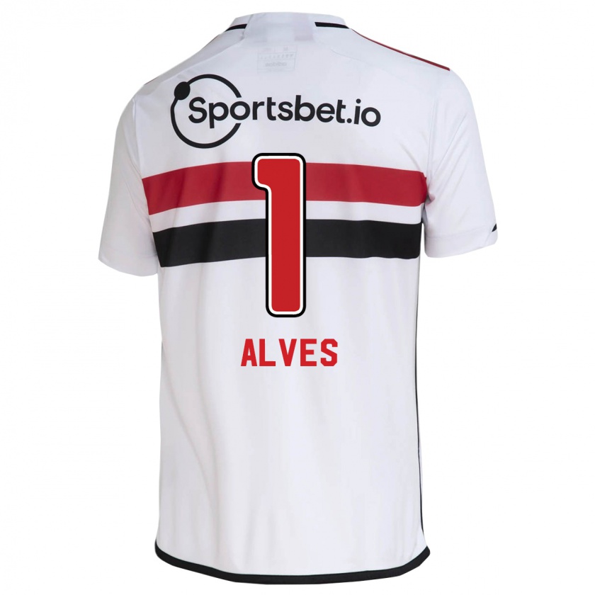 Kandiny Niño Camiseta Felipe Alves #1 Blanco 1ª Equipación 2023/24 La Camisa Chile